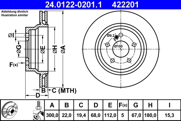 ate-240122-02011-спирачен-диск.jpg ATE 24.0122-0201.1 спирачен диск - Image 1