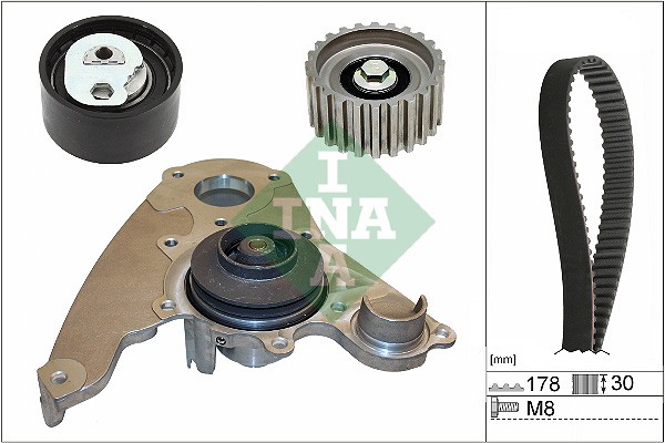 ina-530-0232-30-водна-помпа-к-кт-ангренажен-ремък.jpg INA 530 0232 30 водна помпа+ к-кт ангренажен ремък - Image 1