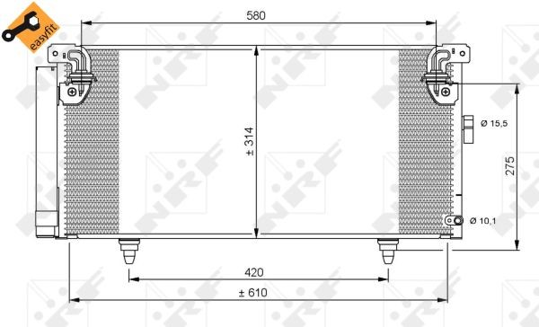 nrf-35868-кондензатор-климатизация.jpg NRF 35868 кондензатор, климатизация - Image 1
